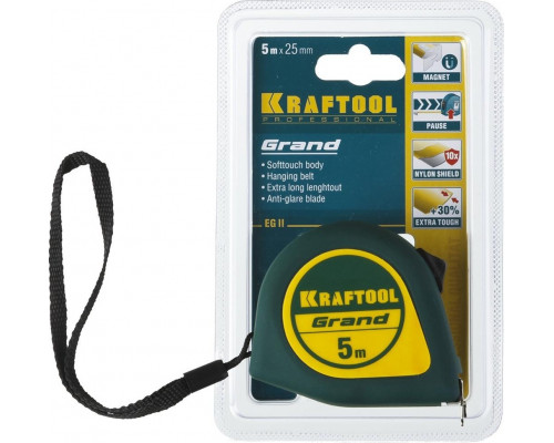 Рулетка KRAFTOOL GRAND 5 м х 25 мм, 34022-05-25
