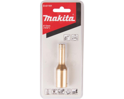 Алмазная коронка для сухого сверления MAKITA D-61101 м14x2, 12мм