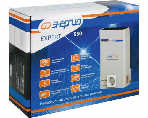 Стабилизатор напряжения однофазный ЭНЕРГИЯ Expert 550 инверторный 230В
