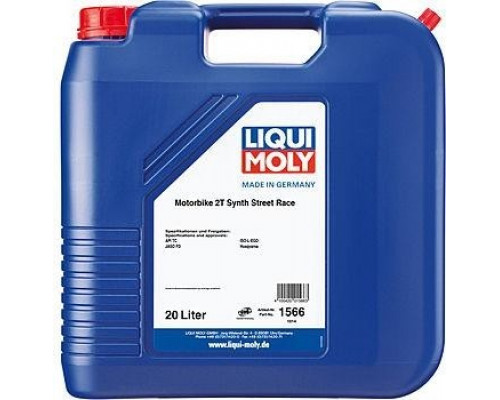 Масло для 2-тактных мотоциклов LIQUI MOLY Motorbike 2T Synth Street Race 20 л 1566 синтетика 1566
