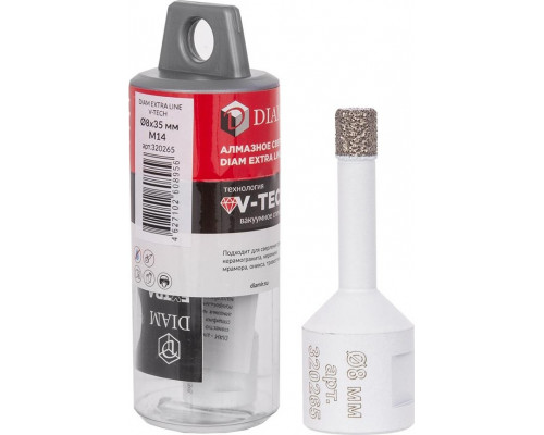 Сверло алмазное DIAM 8x35xМ14 Extra Line V-TECH 320265
