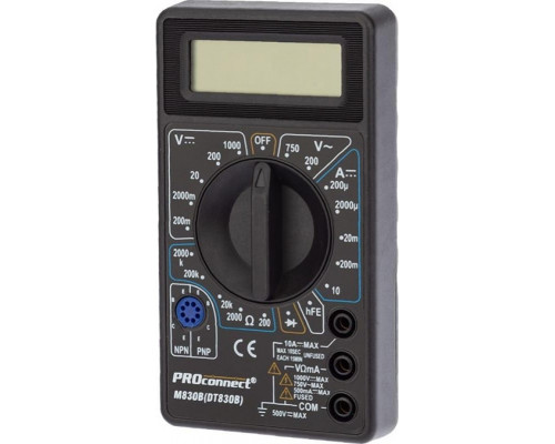 Мультиметр цифровой Proconnect M830B портативный 13-3011