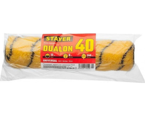 Валик малярный стержневой STAYER DUALON 40 240 мм, d=40 мм 02184-24_z01