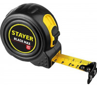 Рулетка STAYER BlackMax 3 / 16мм в ударостойком полностью обрезиненном корпу 3410-03_z02