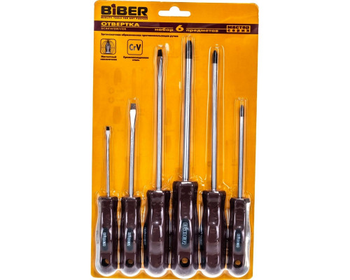 Набор отверток Biber Мастер 85562 6шт. тов-104367