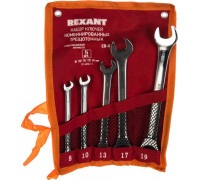 Набор комбинированных ключей REXANT 12-5841-1 трещоточных CRV, 5 шт 12-4841-1