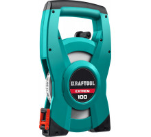 Рулетка геодезическая KRAFTOOL EXTREM 100 м стальная мерная лента 34185-100