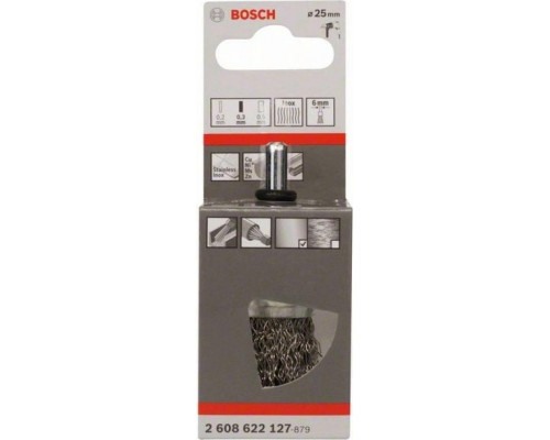 Щетка обдирочная для дрели BOSCH кистевая D-25 мм 2608622127