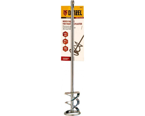 Миксер Denzel 848 817 60х400 мм, оцинкованный, хвостовик sds plus 848817