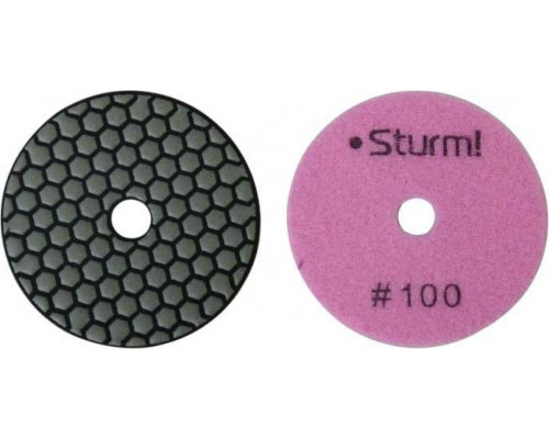 Шлифовальный круг по камню Sturm 9012-D100-100 алмазный гибкий, 100 мм, p100, сухое шлиф.