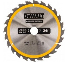 Пильный диск универсальный DeWALT 235х24тх30 мм Construction DT1954-QZ DT1954-QZ
