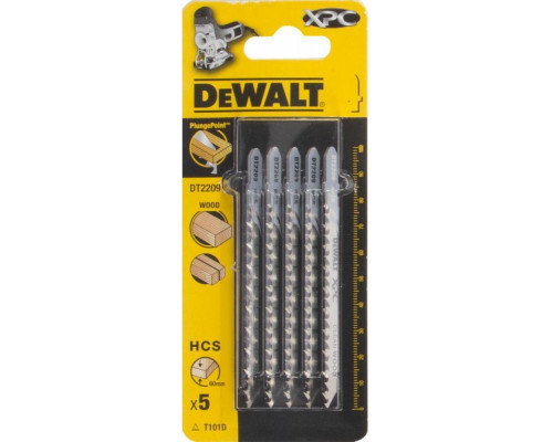 Пилки по дереву DeWALT XPC T101D 100х75х4.2х60 мм (5 шт) DT2209-QZ DT2209-QZ