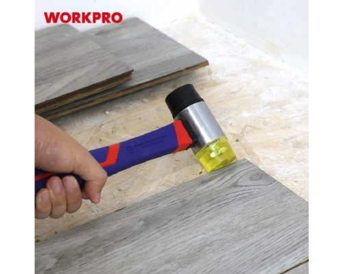 Молоток безинерционный WORKPRO WP241036 с мягкими бойками, с фиберглассовой рукояткой