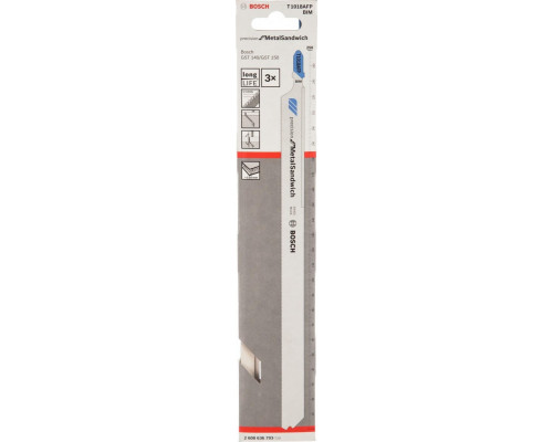 Пилки универсальные BOSCH T1018AFP (3шт) Precision for Metal-Sandwich 2608636793