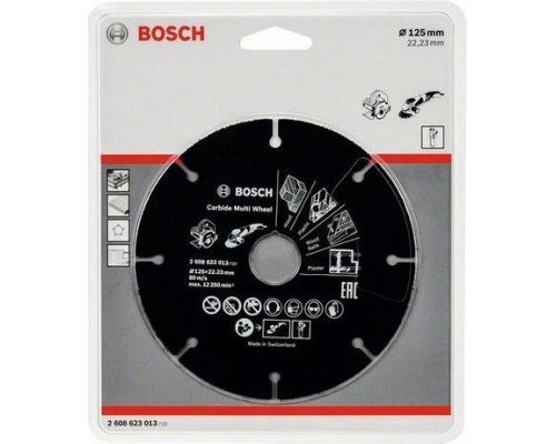 Твердосплавный диск универсальный BOSCH 125х22.2 мм Multi Wheel 2608623013