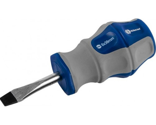 Отвертка шлицевая Кобальт 646-300 ultra grip sl 6,0х38 мм cr-v, двухкомпонентная рук