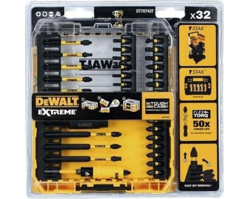 Набор бит и насадок DeWALT DT70743T-QZ FLEXTORQ 32 предмета