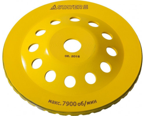 Алмазная чашка STAYER PROFESSIONAL сегментированная, высота 22,2мм, 180мм 33380-180