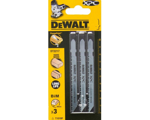 Пилки по дереву DeWALT XPC T101BF 100х75х2.5х30 мм (3 шт) DT2217-QZ DT2217-QZ