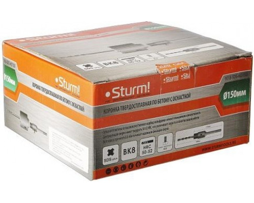 Коронка буровая SDS-plus Sturm 9018-SDS-HD150 кольцевая 150 мм (с центр. cверлом, хвостовик)