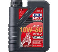 Масло для мотоциклов LIQUI MOLY SAE 10W60 Motorbike 4T Synth Offroad Race 1 л 3053 синтетическое 3053