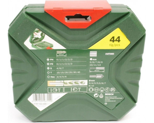 Набор оснастки универсальный BOSCH X-Line NEW GENERATION 44 предмета 2607010609