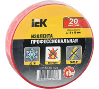 Изолента IEK ПВХ 0.18х19мм красн. (рул. 20м) UIZ-20-10-K04