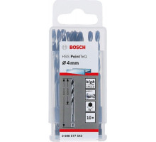 Сверла по металлу BOSCH HSS шлифованное 4.0 х 43/83 мм PointTeQ HEX (уп.10шт.) 2608577543