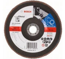Круг лепестковый торцевой BOSCH 180 мм Р60 Best for Metal 2608606738