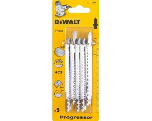 Пилки по дереву DeWALT XPC T234Х 116х91х3.0х65 мм (5 шт) DT2057-QZ DT2057-QZ