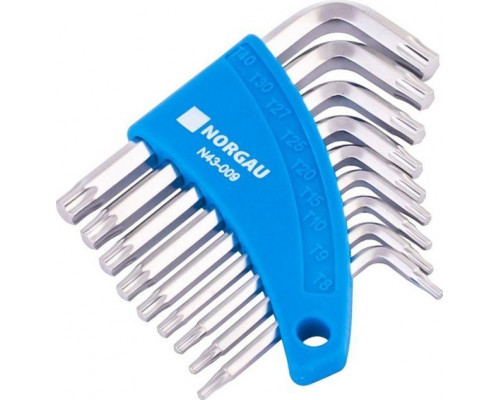 Набор ключей шестигранных Norgau N43-0098 Torx, 9 предметов, 061047809