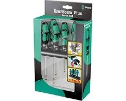 Набор отверток WERA Kraftform Plus 334/355/6 SR SATZ 6TLG. WE-105661 WE-105661
