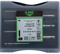Набор коронок с алмазным напылением D.BOR 7 шт. (3-4-5-6-8-10-12) W-013-19H-6007814D
