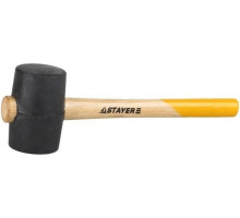 Киянка STAYER MASTER 450г черная резиновая с деревянной рукояткой 20505-65