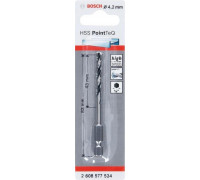 Сверло по металлу BOSCH 4,2 х 43/83 мм, HSS PointTeQ с шестигранным хвостовиком 2608577524