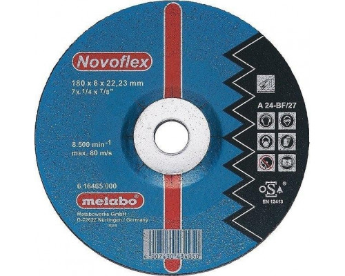 Шлифовальный круг по металлу METABO 125x6,0х22,23 мм Novoflex SP 617024000