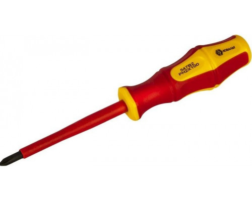 Отвертка крестовая диэлектрическая Кобальт 646-508 ultra grip ph-2х100 мм cr-v, двухкомпонентная руко