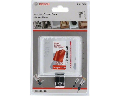 Твердосплавная коронка BOSCH 64 х 60 мм Endurance for Heavy 2608594174