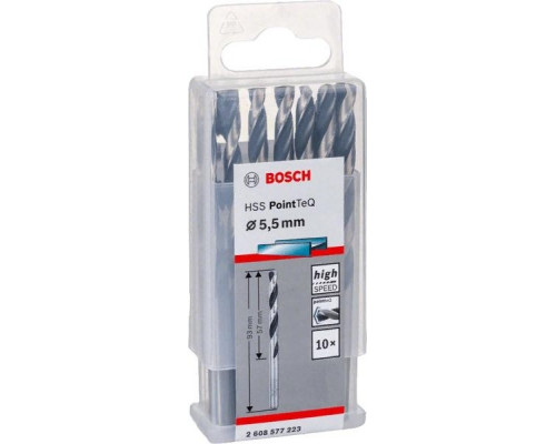 Сверло по металлу BOSCH HSS PointTeQ 5.5 мм 10шт 2608577223