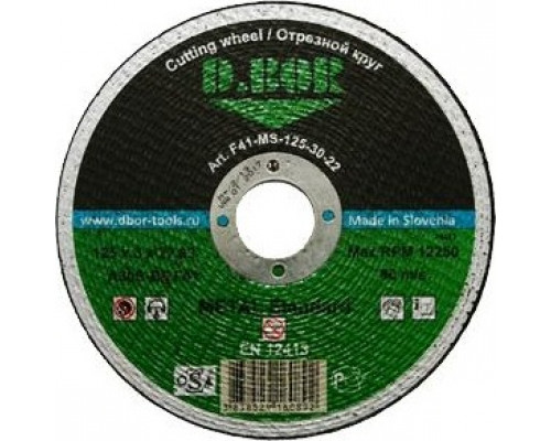 Отрезной круг по металлу D.BOR 230х2.5х22.2 мм A30S-BF, F41 METAL Standard D1-F41-MS-230-25-22