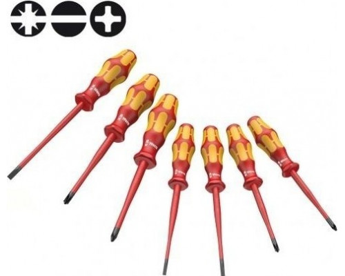 Набор отверток диэлектрических WERA Kraftform Plus 160 ISS/7 WE-135961 WE-135961