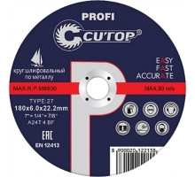 Шлифовальный круг по металлу Cutop PROFI профессиональный т27-180x6,0x22,2 мм 40006т