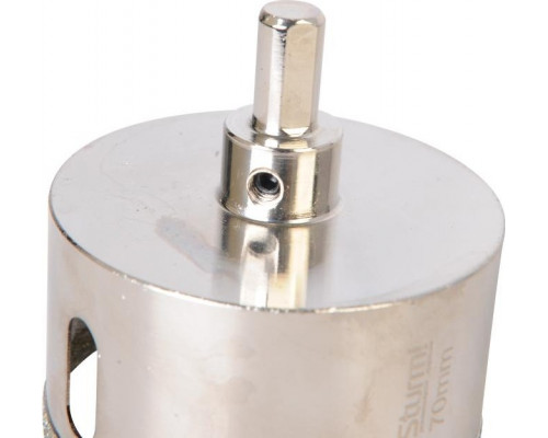 Алмазная коронка для мокрого сверления Sturm 1055-10-7070 по керамограниту 70х70 мм, хвост. с проточками