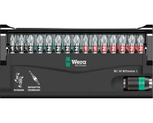 Набор насадок WERA Bit-Check 30 BiTorsion 1 30 предметов WE-057430 WE-057430