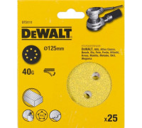 Круг шлифовальный на липучке DeWALT DT3111-QZ 125 мм, 8 отв. G40