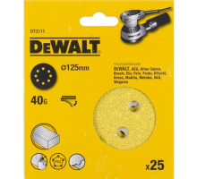 Круг шлифовальный на липучке DeWALT DT3111-QZ 125 мм, 8 отв. G40