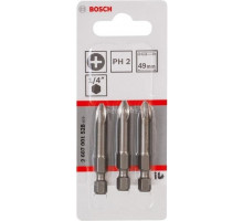 Набор бит BOSCH из 3 шт. PH 2х49 мм Extra Hard 2607001528