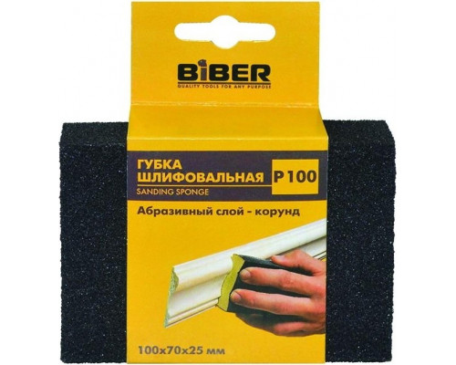 Губка шлифовальная Biber 70671 р60 100х70х25 тов-149931