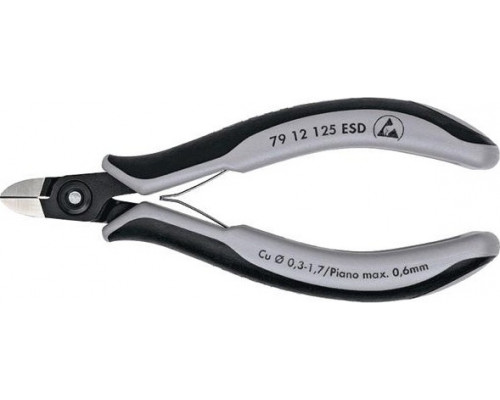 Бокорезы KNIPEX 7912125 ESD прецизионные для тонких работ, 125 мм, антистатические