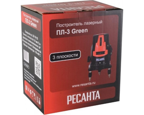 Лазерный уровень Ресанта ПЛ-3 Green 61/10/530
